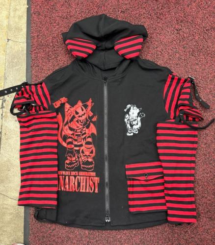 オリジナル猫耳パーカー(WIT　赤　L)